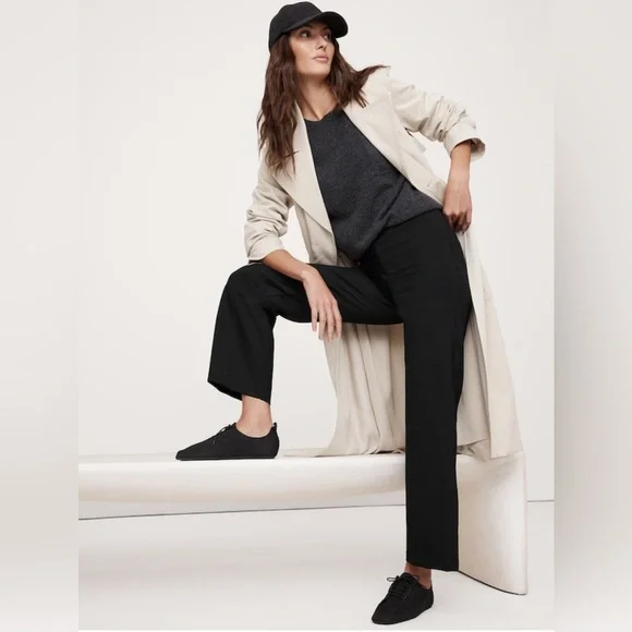 NWT Banana Republic Straightt Everywhere Black Ponte Ankle Pants Size Sm… - Picture 3 of 10